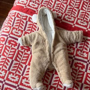 Cozy Tan Teddy Bear Kids One Piece